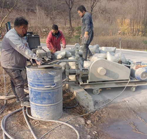 拜泉路面下沉注浆